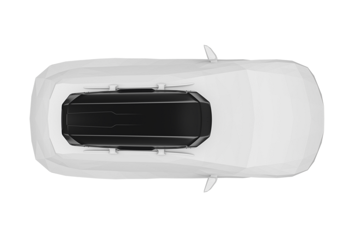 A black Thule Motion 3 XL black cargo box