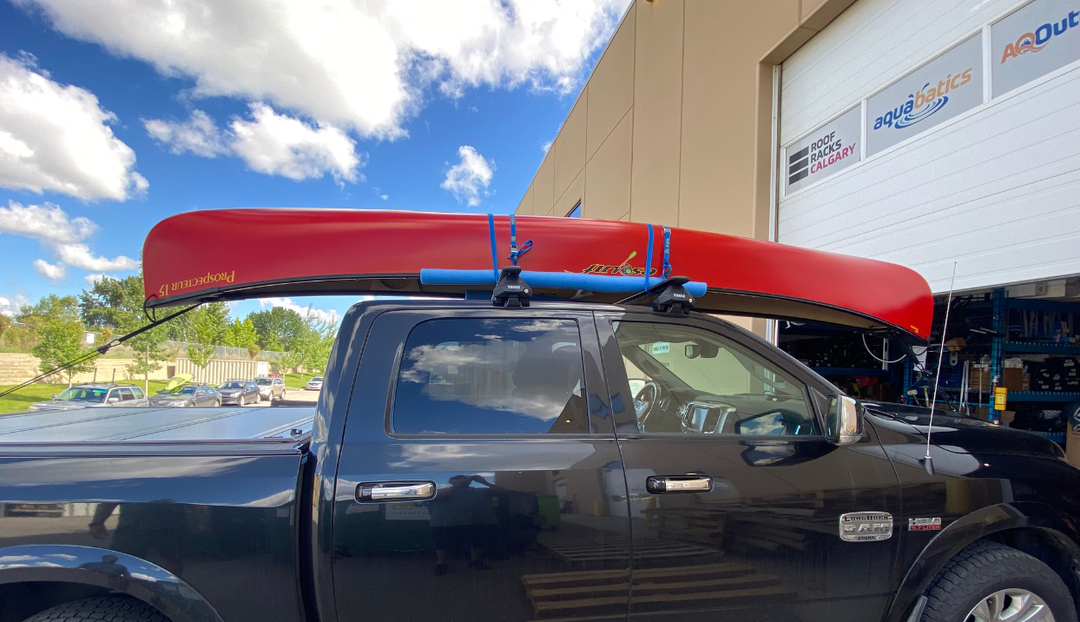 Thule Evo WingBar Roof Rack &amp; Canoe Setup on a 2018 Ram 1500