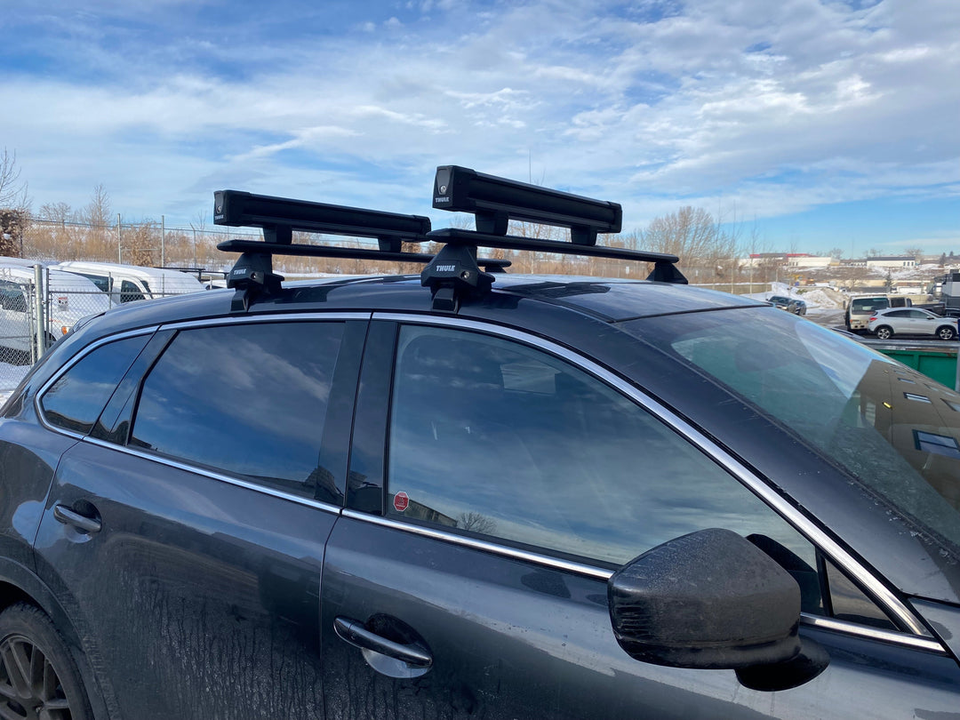 Thule Evo Clamp Roof Rack Installation on a Mazda CX-90 (2016 Onwards) w/ Thule Snowpack Ski & Board Carrier
